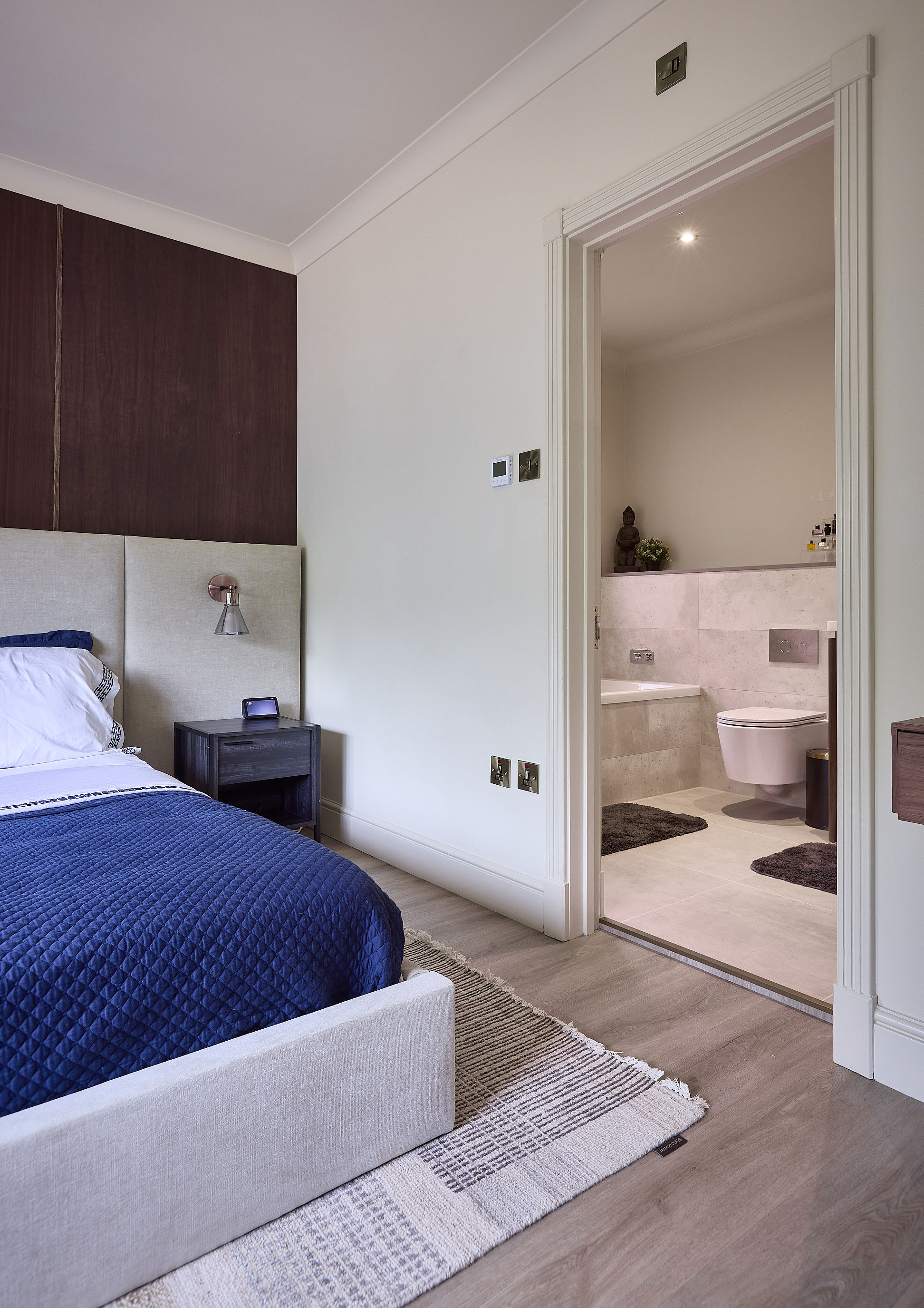 Bedroom interior design by Elmbridge Design, Burwood Park project photo 9