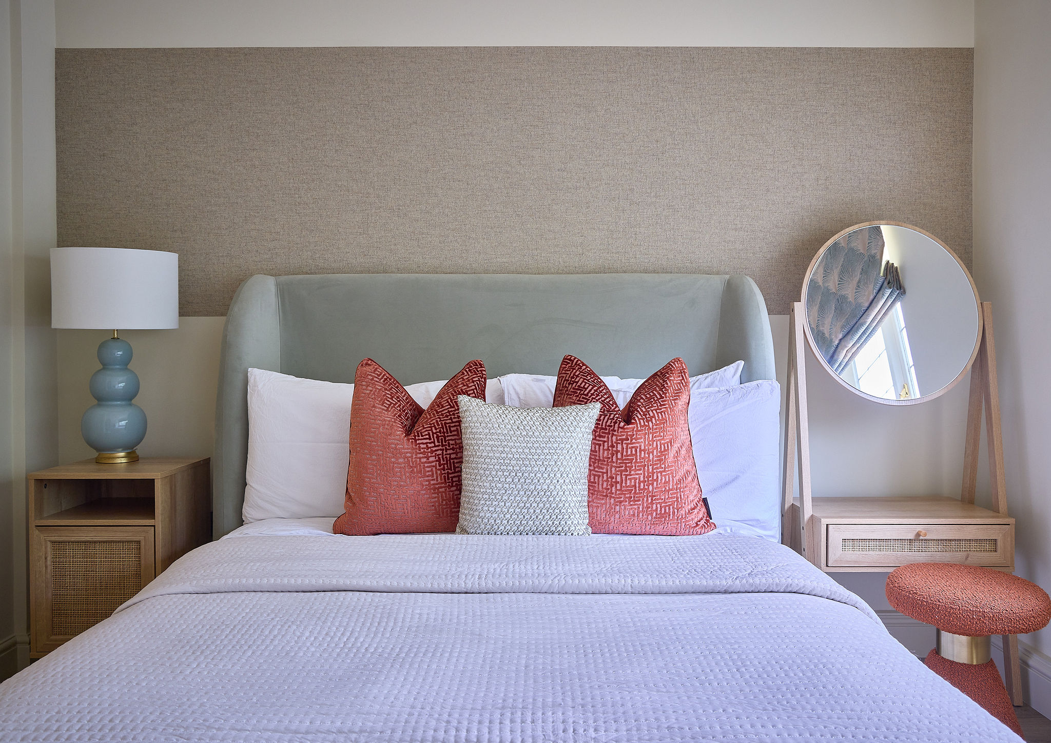 Bedroom interior design by Elmbridge Design, Burwood Park project photo 5