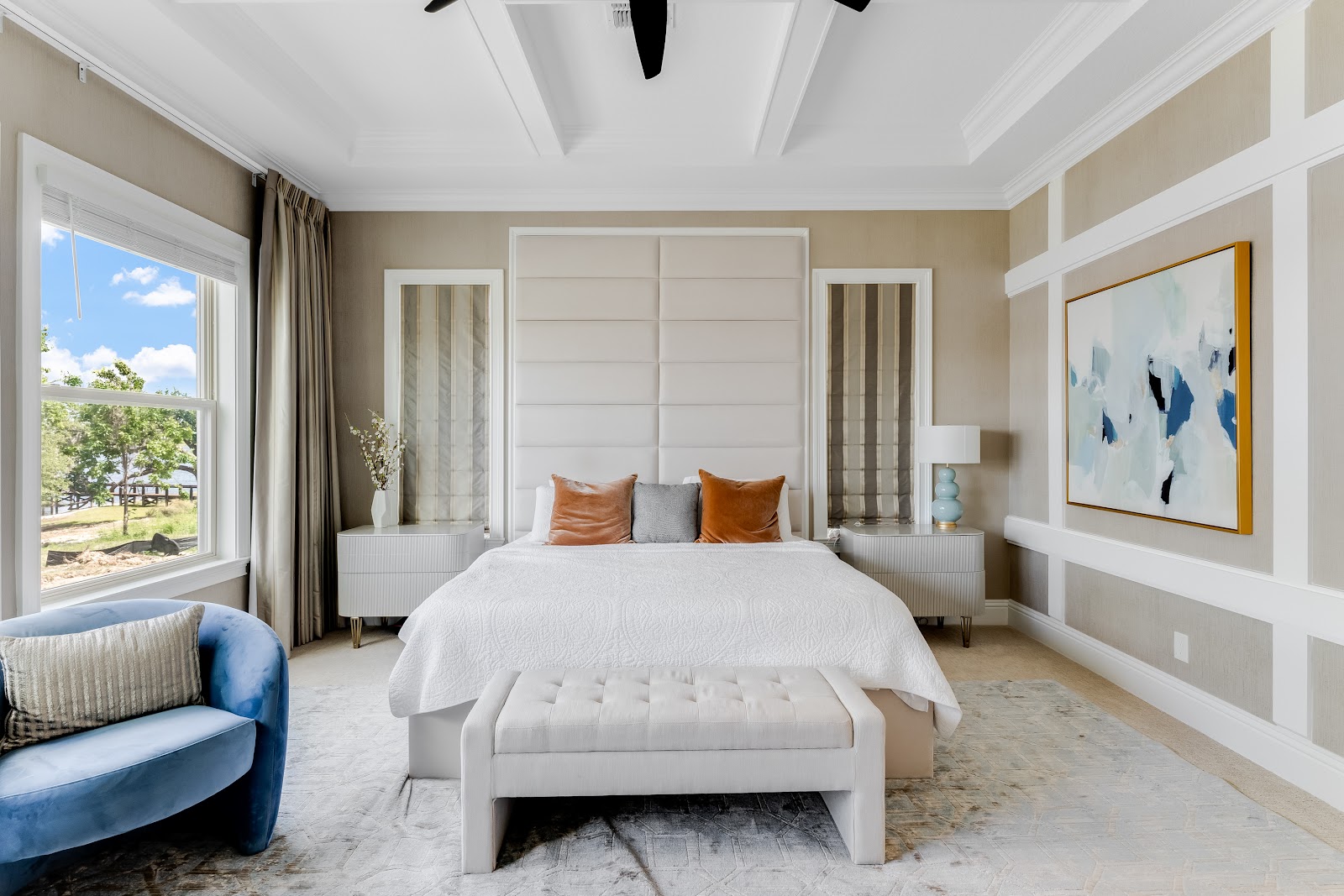 Bedroom interior design by Elmbridge Design, project photo 8