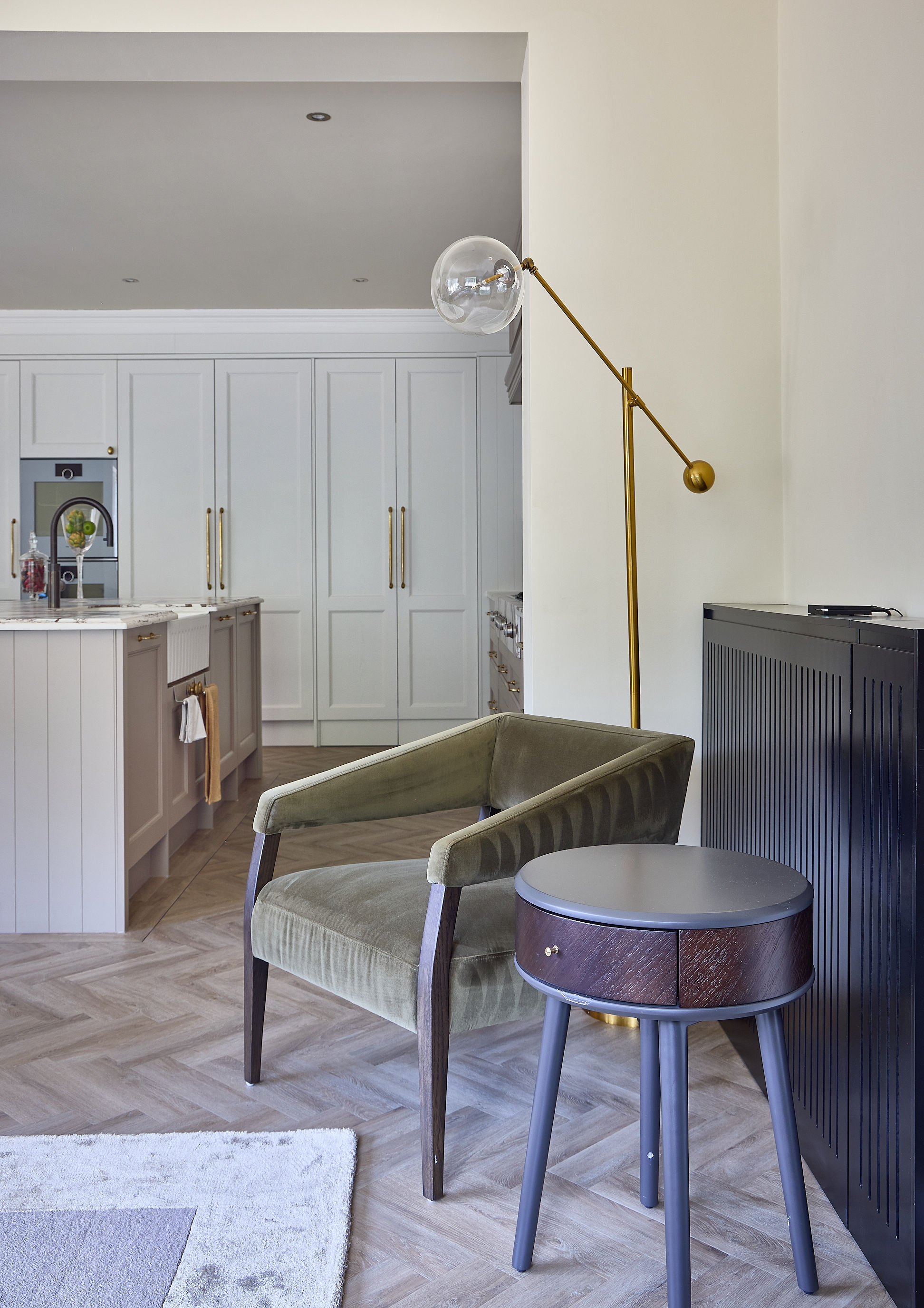 Living room interior design by Elmbridge Design, Burwood Park project photo 16