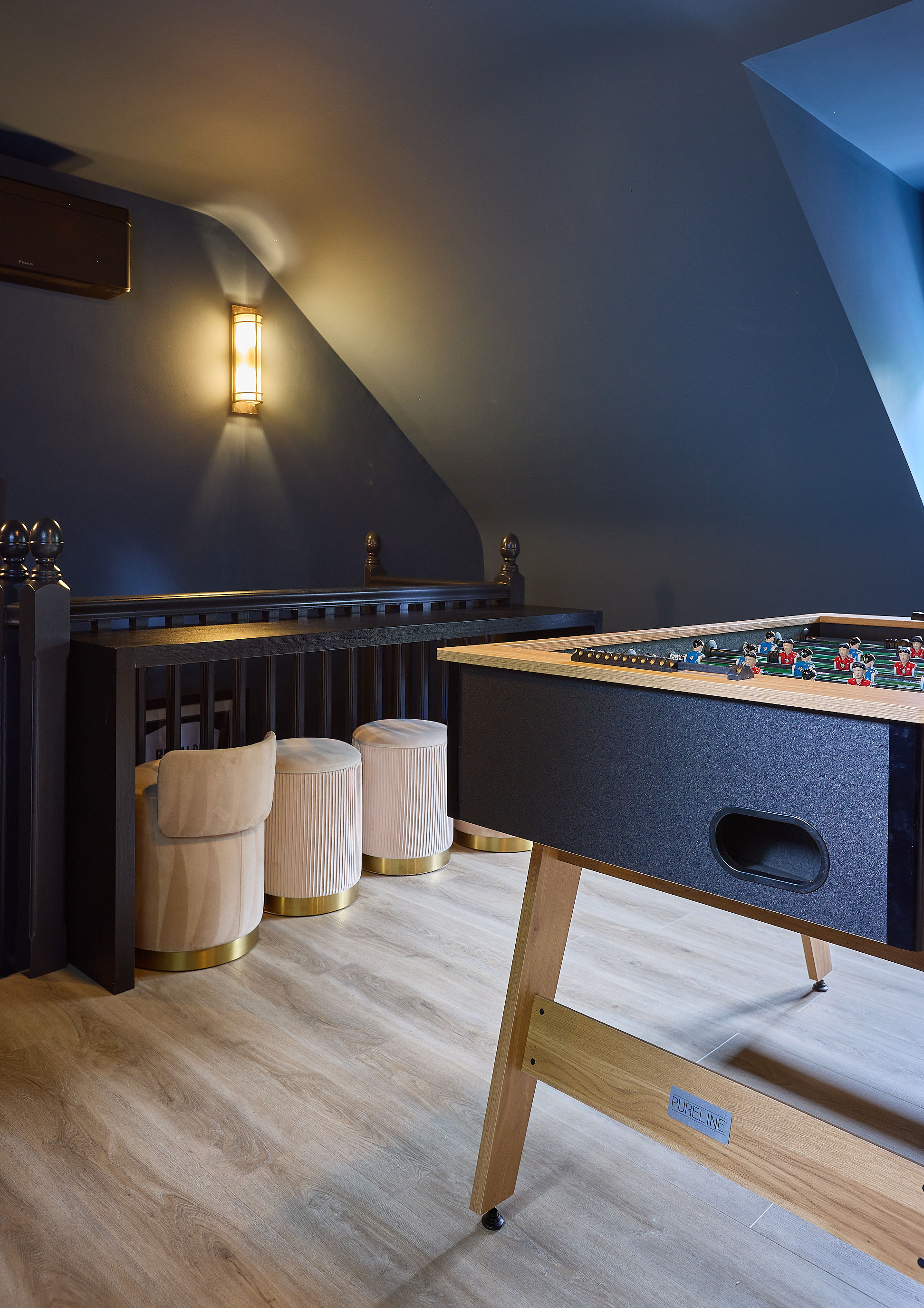 Games & media room interior design by Elmbridge Design, Burwood Park project photo 9