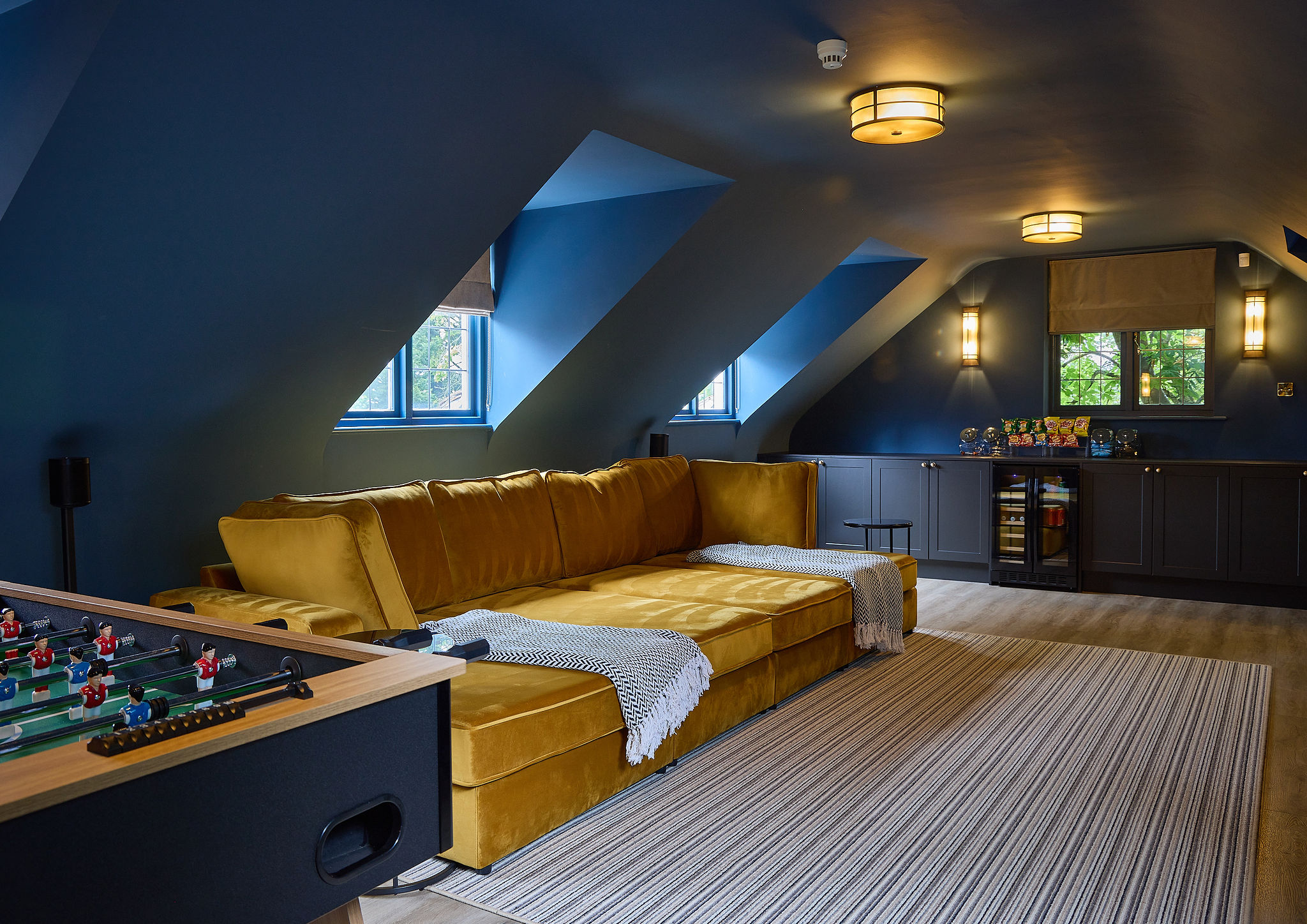 Games & media room interior design by Elmbridge Design, Burwood Park project photo 3