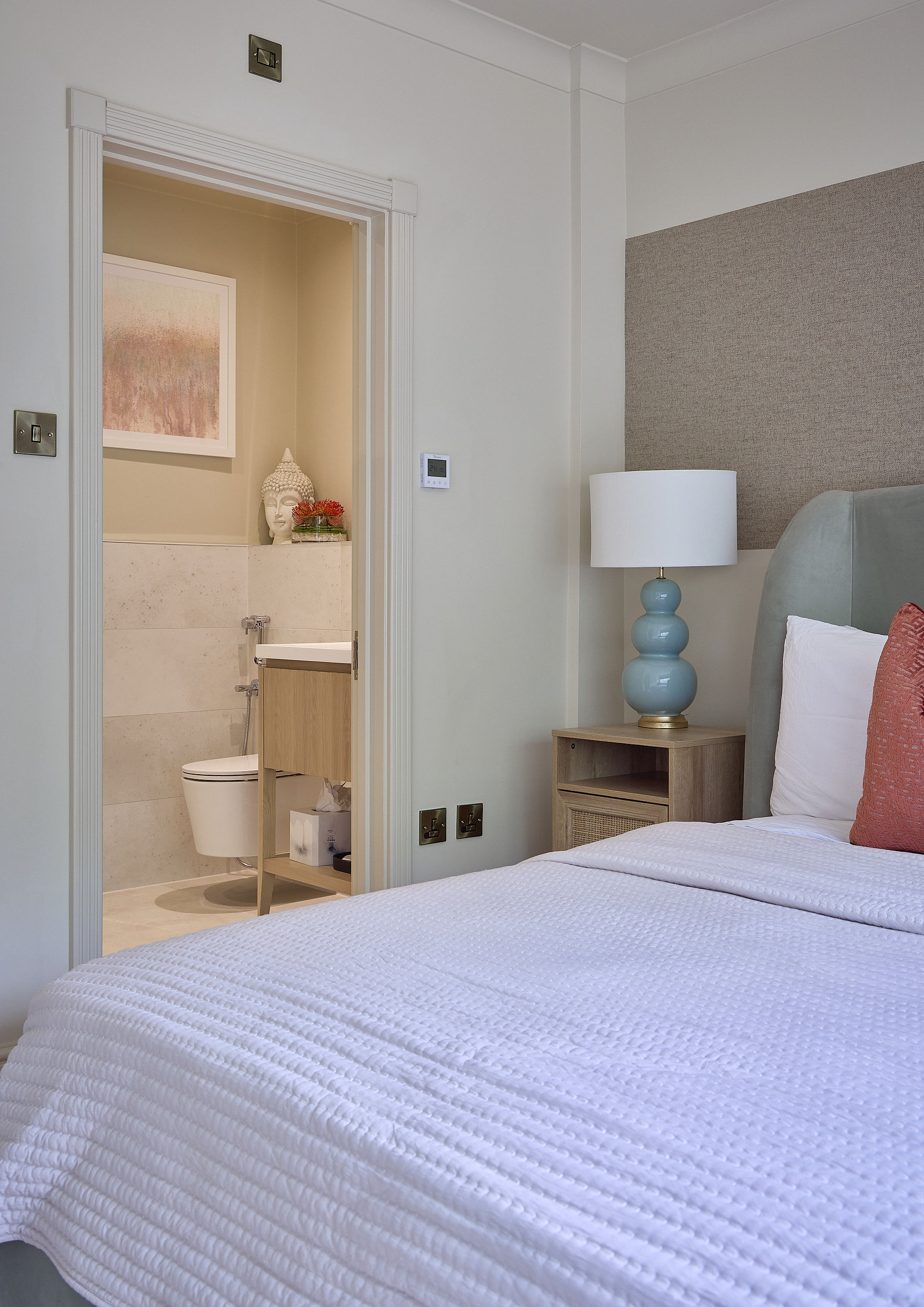 Bedroom interior design by Elmbridge Design, Burwood Park project photo 7