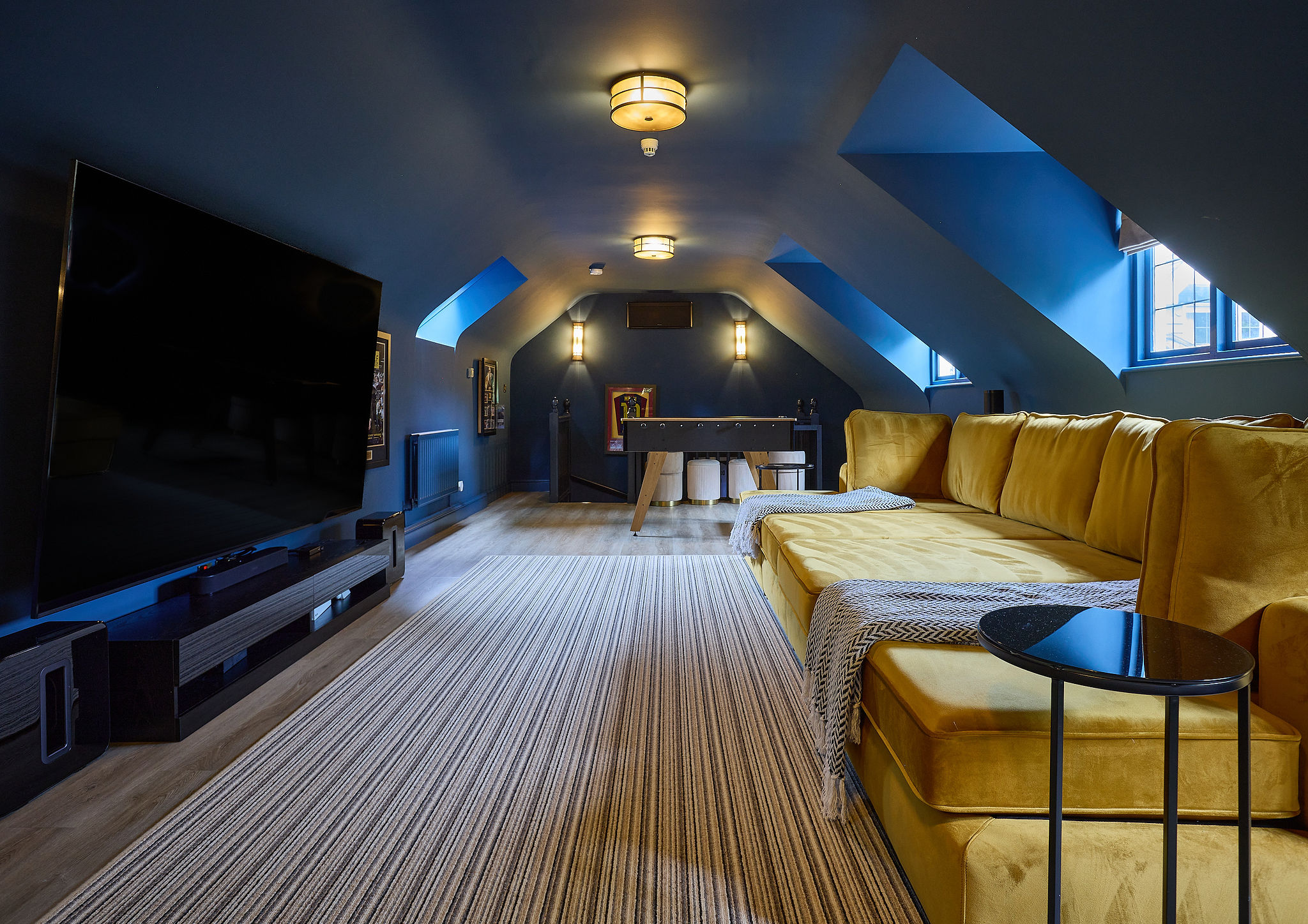 Games & media room interior design by Elmbridge Design, Burwood Park project photo 1