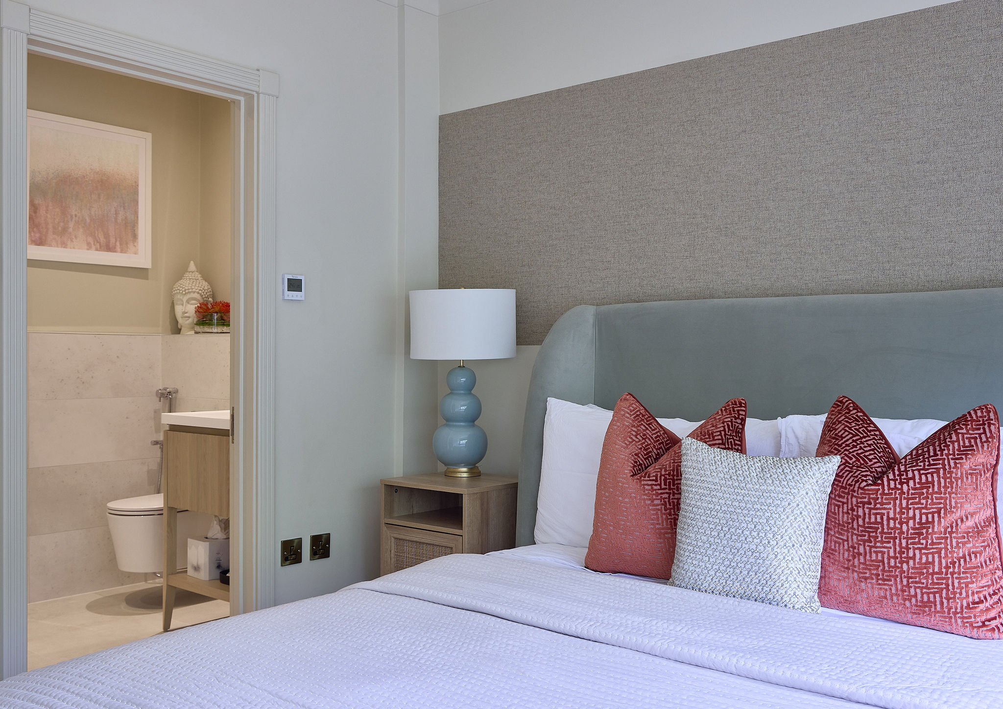 Bedroom interior design by Elmbridge Design, Burwood Park project photo 10