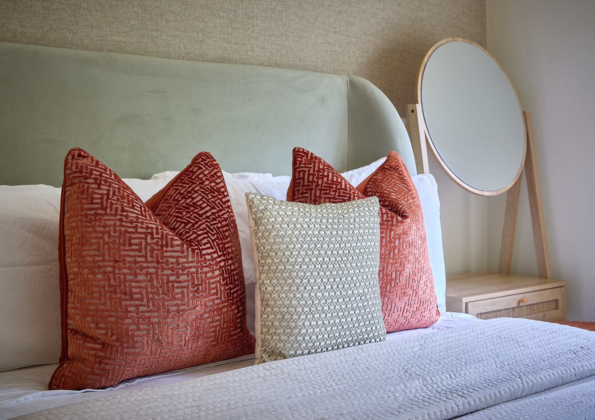 Bedroom interior design by Elmbridge Design, Burwood Park project photo 4